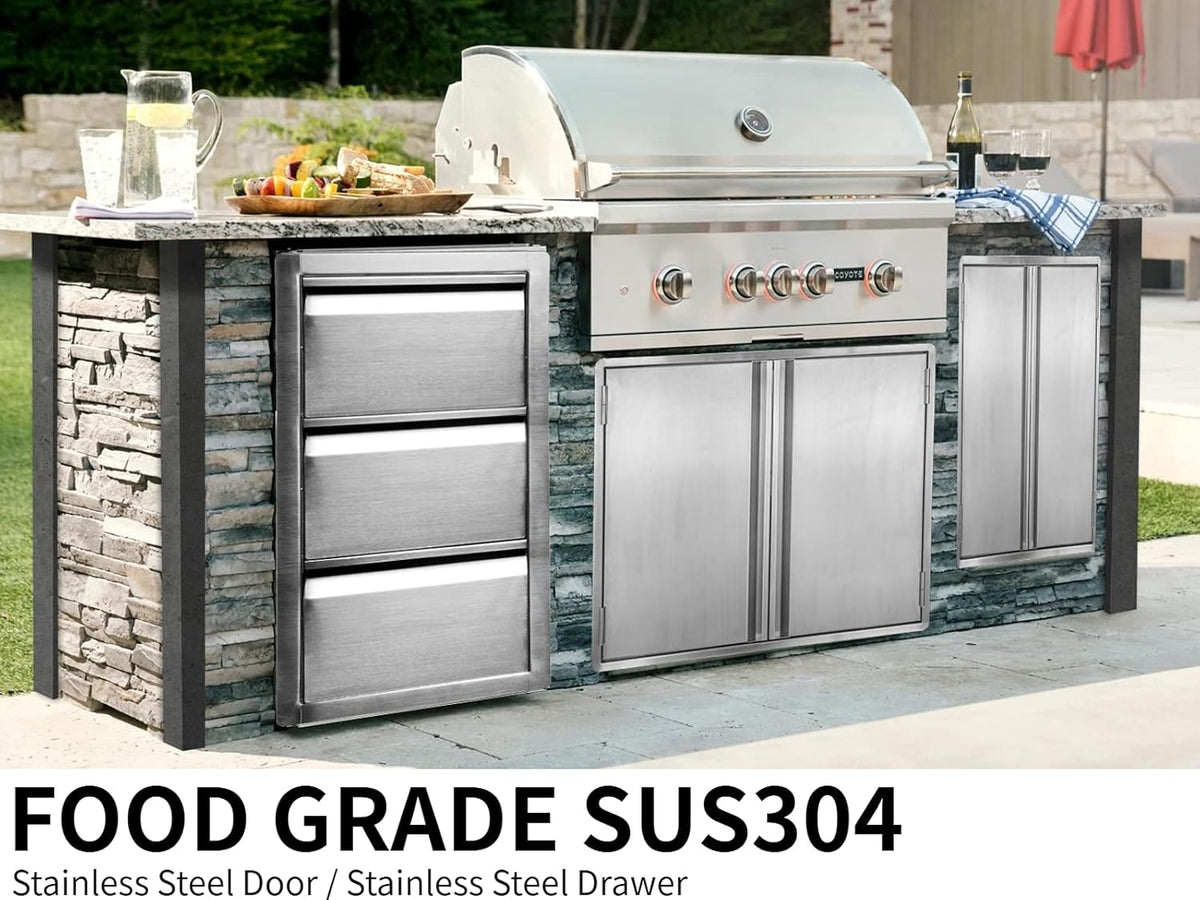 304 Stainless Steel Double Wall Vertical Door 36x21 Inch F463