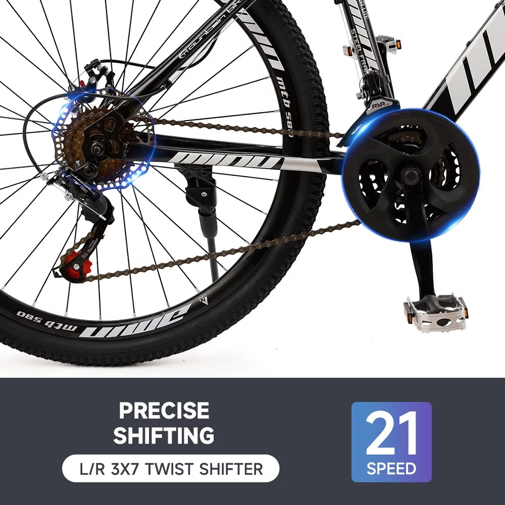 Full Suspension 21 Speed 26 inch Dual Disc Brake Mountain Bike C132429