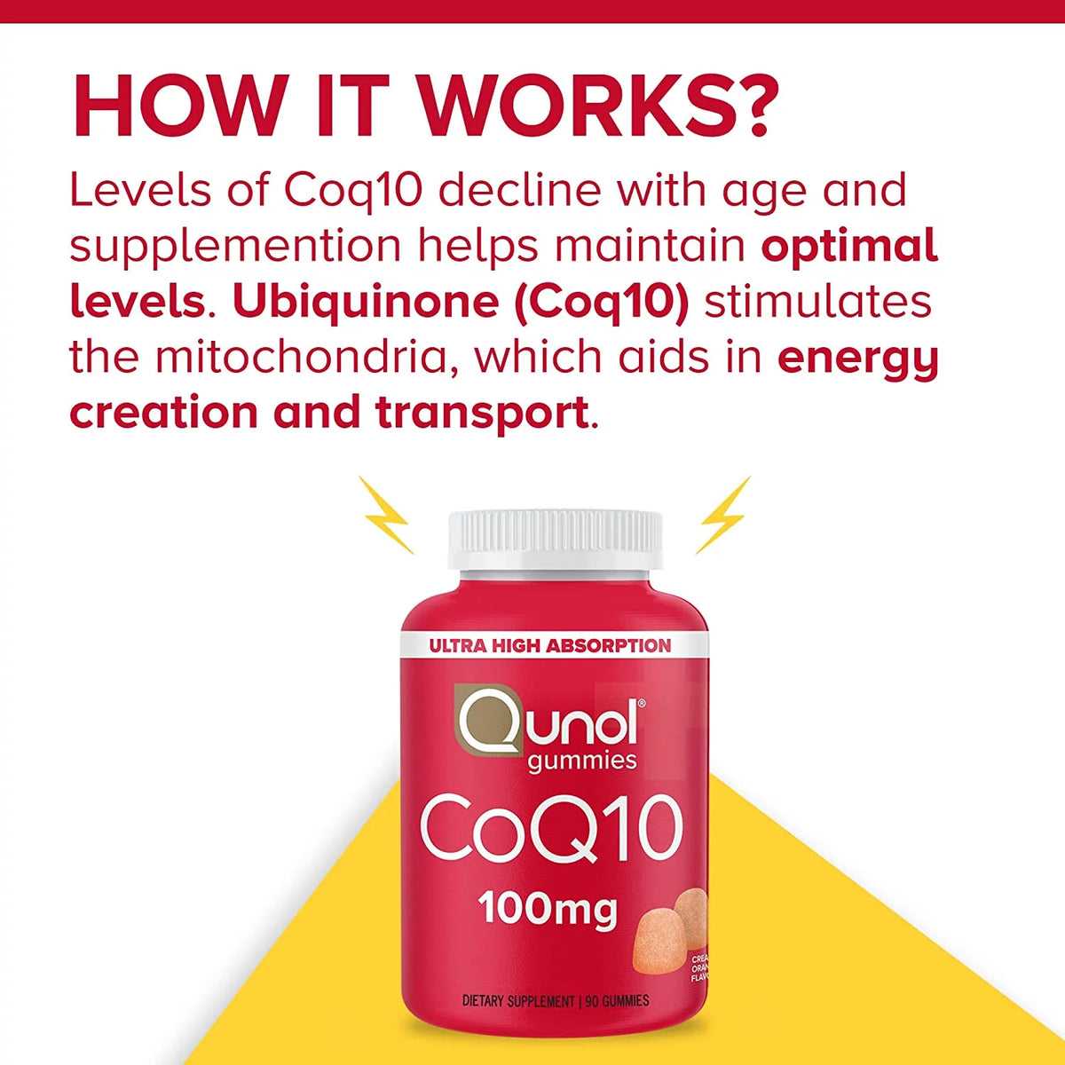 CoQ10 Gummies, 100mg, 90 Count F630557