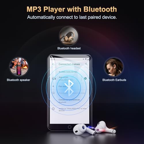 80GB MP3 Player with Bluetooth and WiFi, 4.0" IPS Touch Screen Android Player (Black) G8838