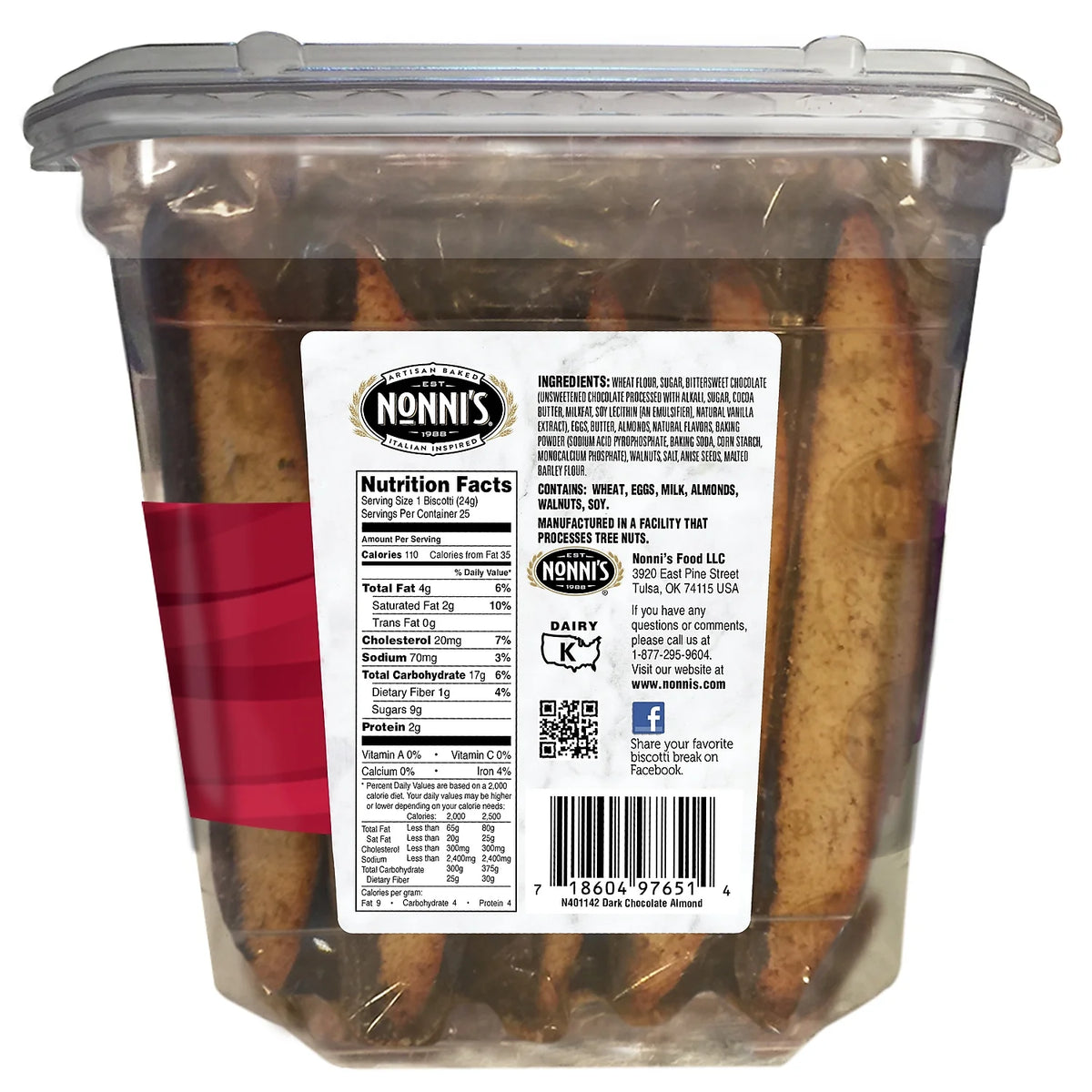 Dark Chocolate Almond Biscotti E428