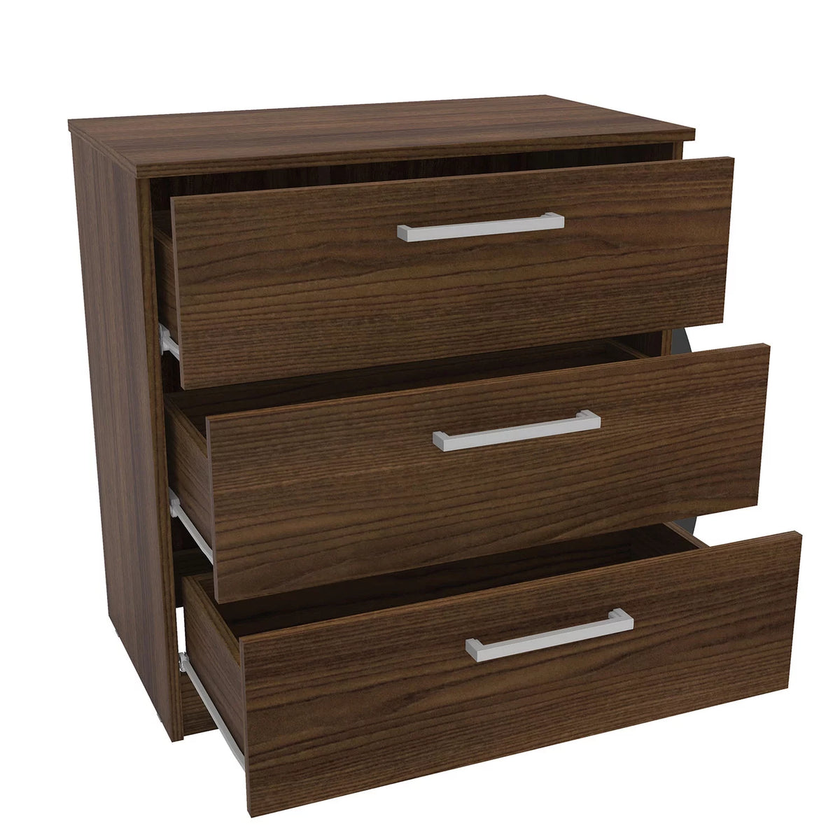 White 3 Drawer Wood Dresser D6342