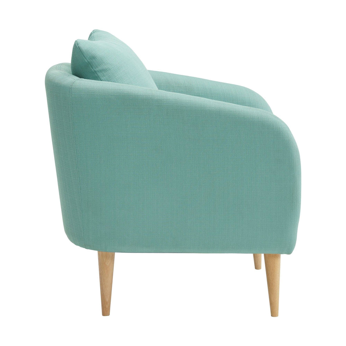 Green Accent Chair with Wooden Legs S2112