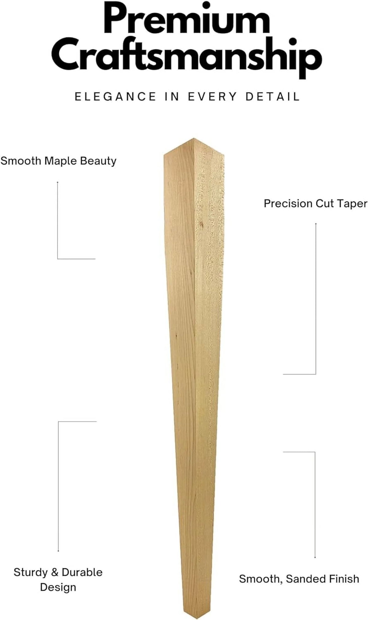 Unfinished Maple Wood Dining Table Leg T86402