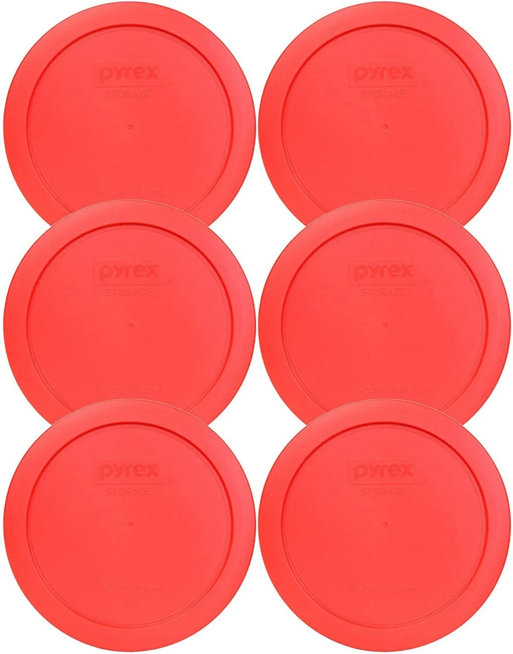 4-Cup Red Plastic Food Storage Lid 6 Pack J556753