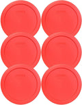 4-Cup Red Plastic Food Storage Lid 6 Pack J556753