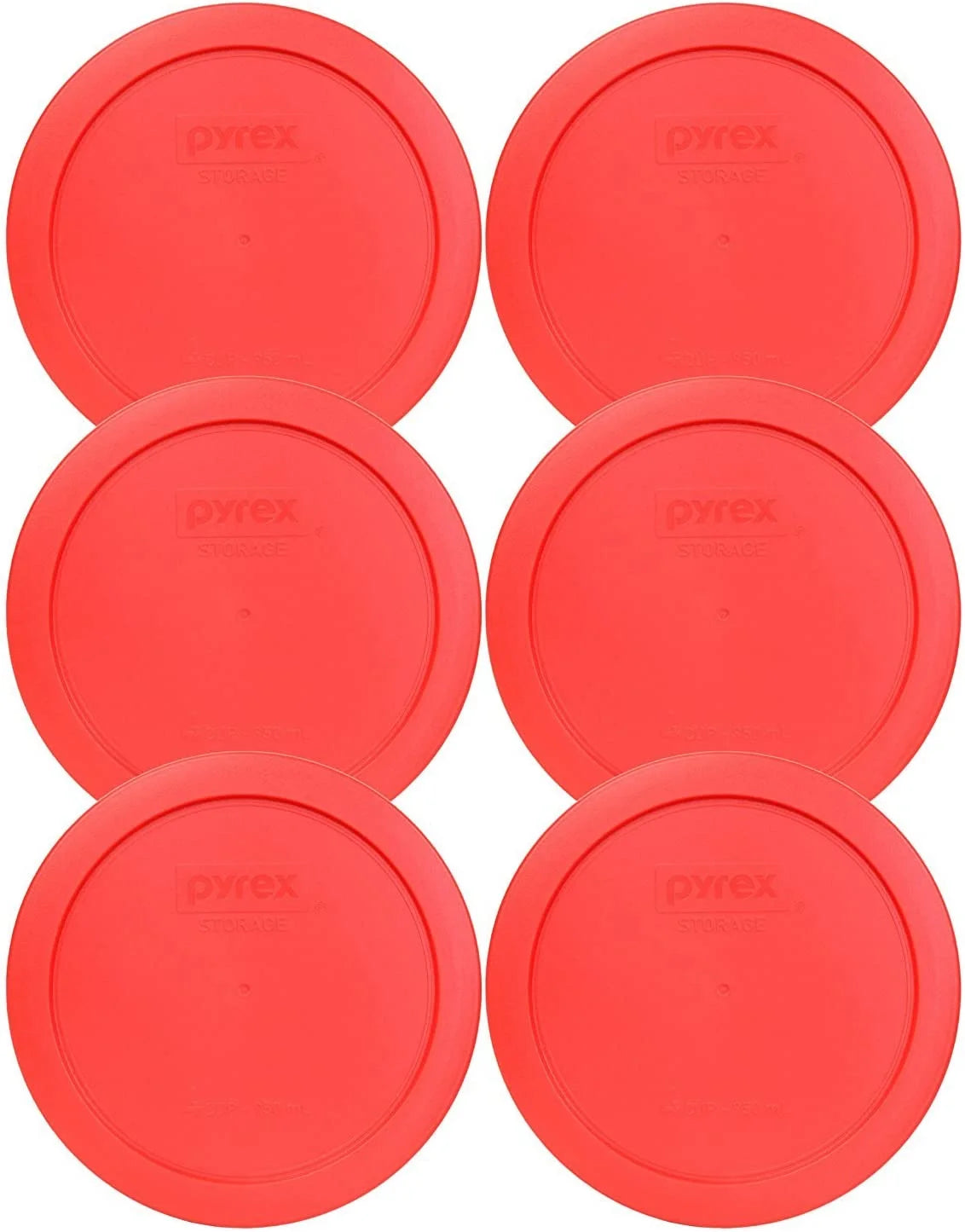 4-Cup Red Plastic Food Storage Lid 6 Pack J556753