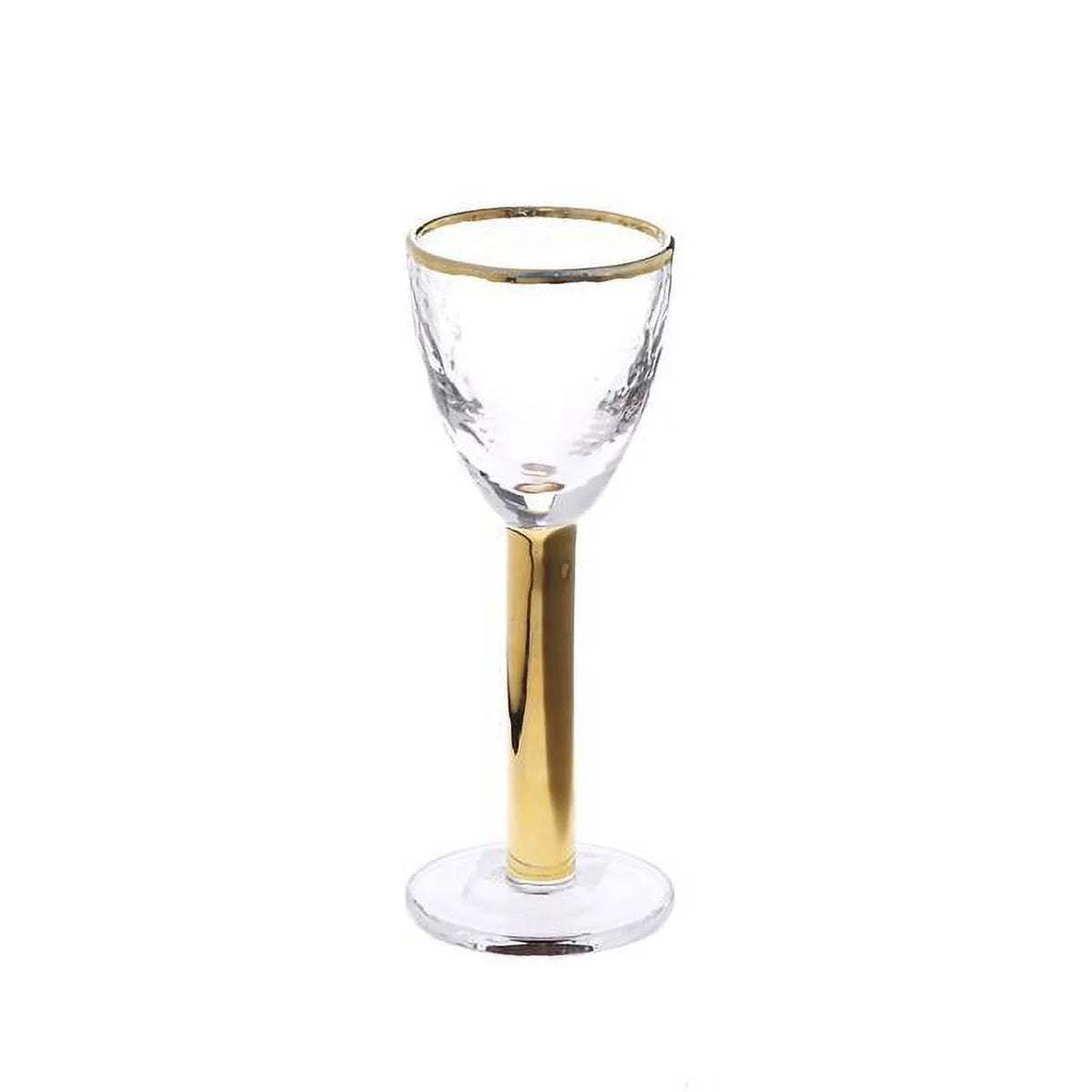 Stemmed Liquor Glasses with Gold Stem & Rim, Set of 6 Q11212