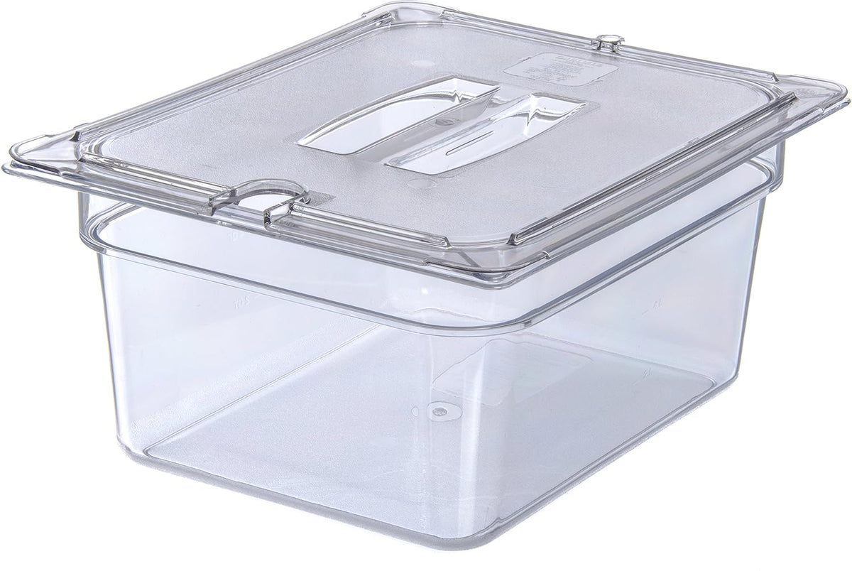 Polycarbonate Half-Size Food Pan, 7.7 qt, Clear, Case of 6 V83142