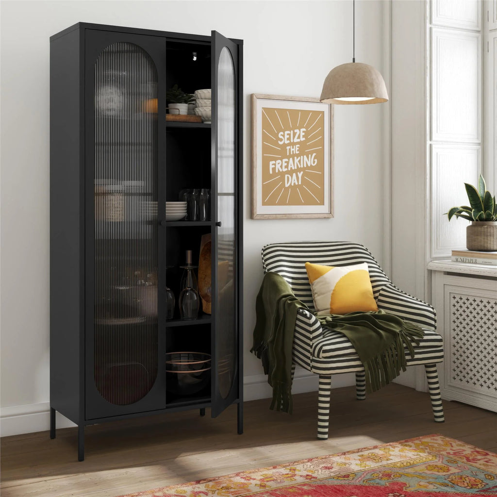 2-Door Accent Cabinet with Fluted Glass L269699
