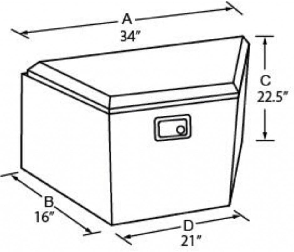 Trailer Tongue Storage Box Aluminum Black W554014