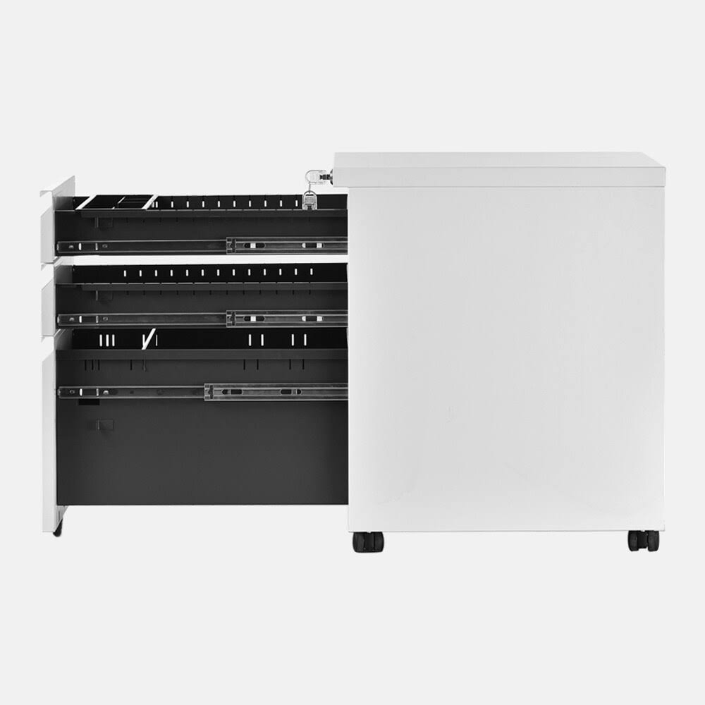 White 3-Drawer File Cabinet Storage Cabinet Q51872