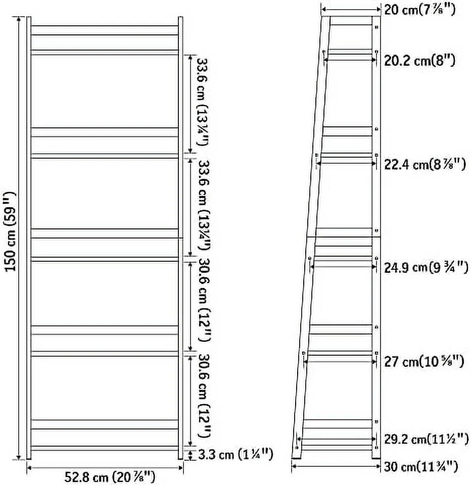 5 Tier Tall Bookcase G896025