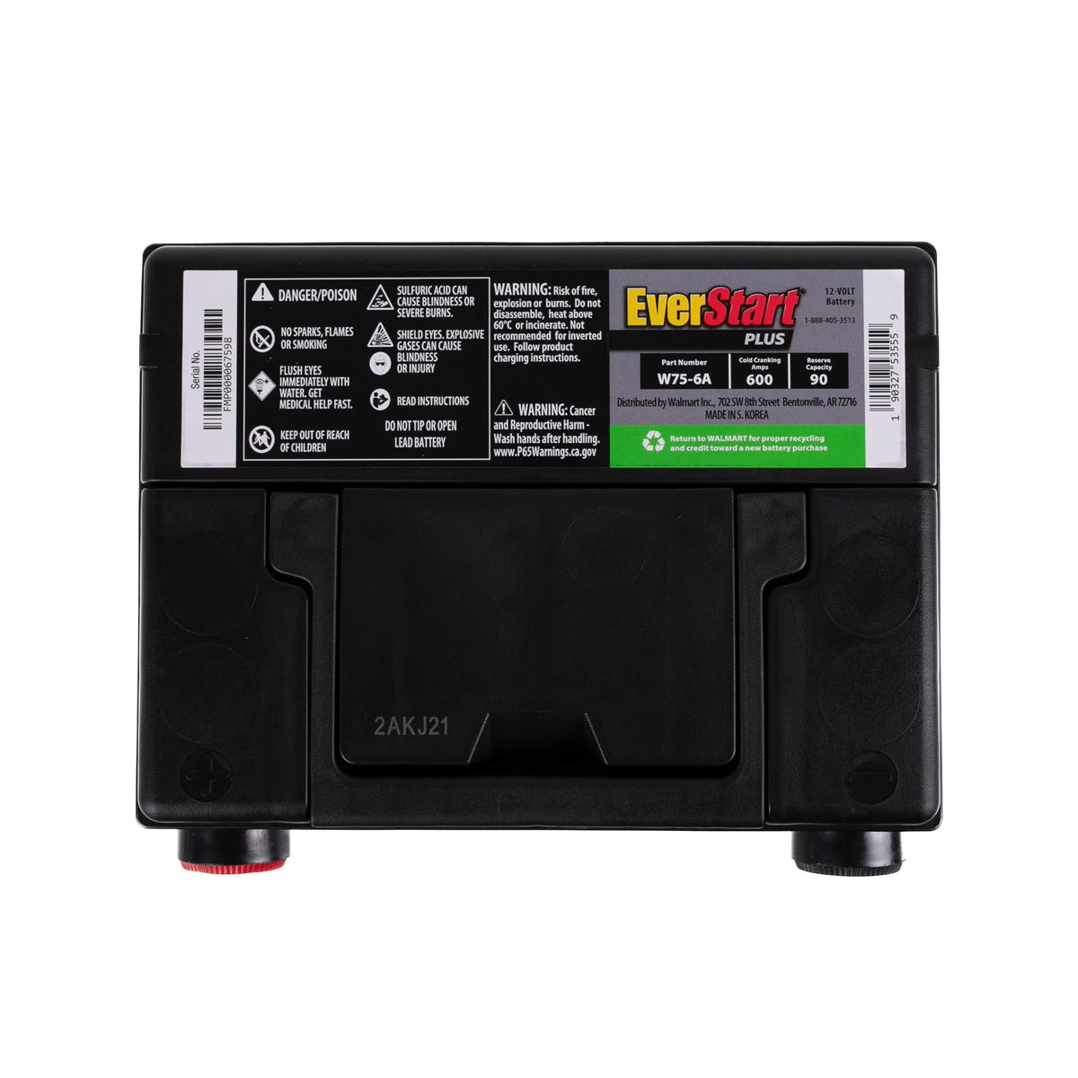Lead Acid Automotive Battery Group Size 75 12 Volt 600 CCA F4278