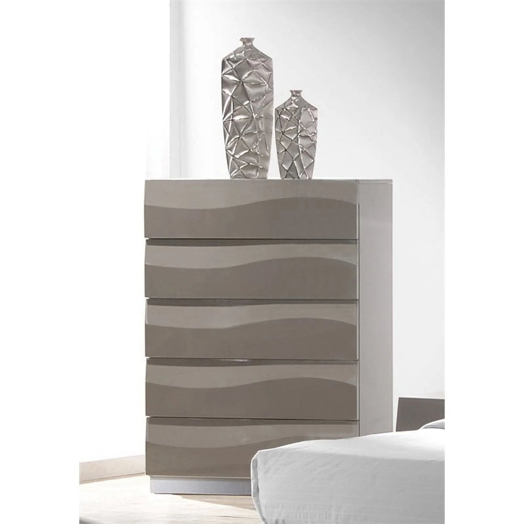 Gray 4-drawer Contemporary Wood Bedroom Chest N373