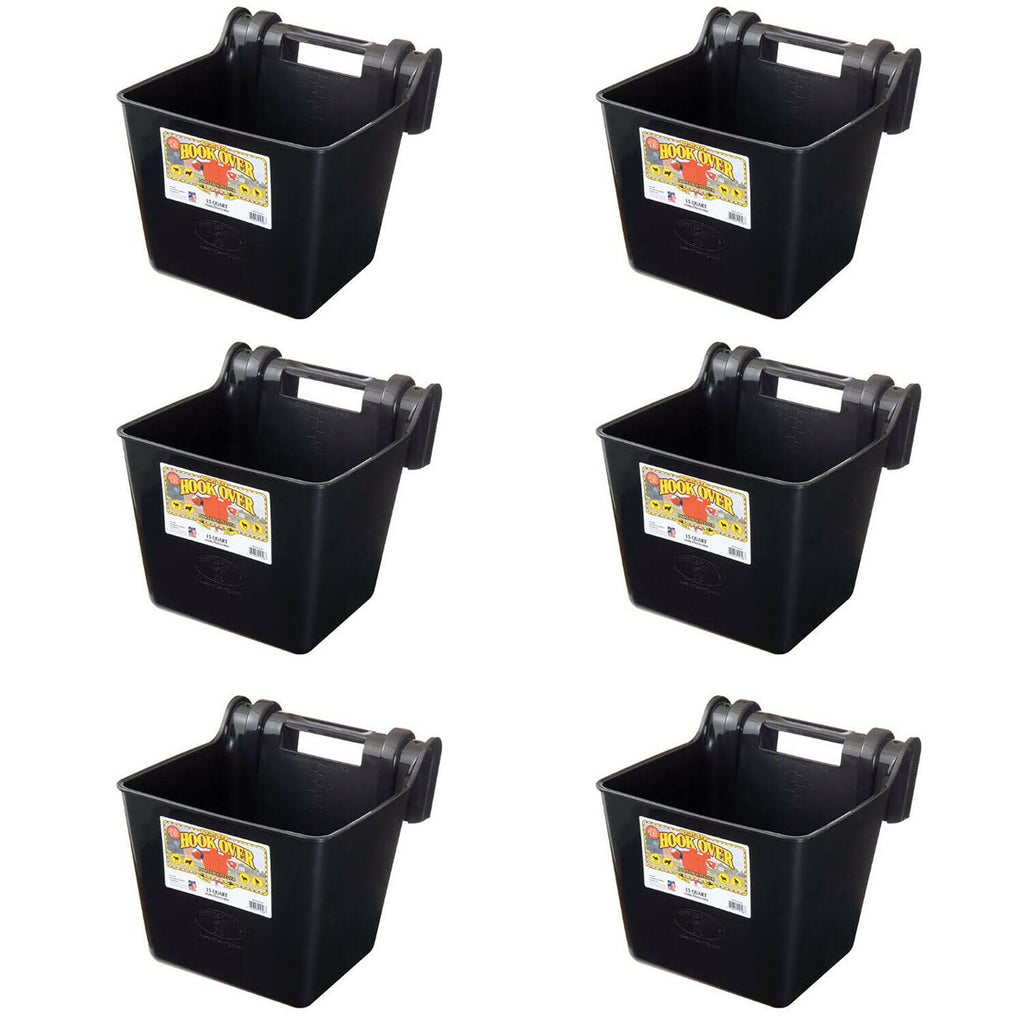 15 qt. Mountable Plastic Hook Feeder, Black (6 Pack) N787248