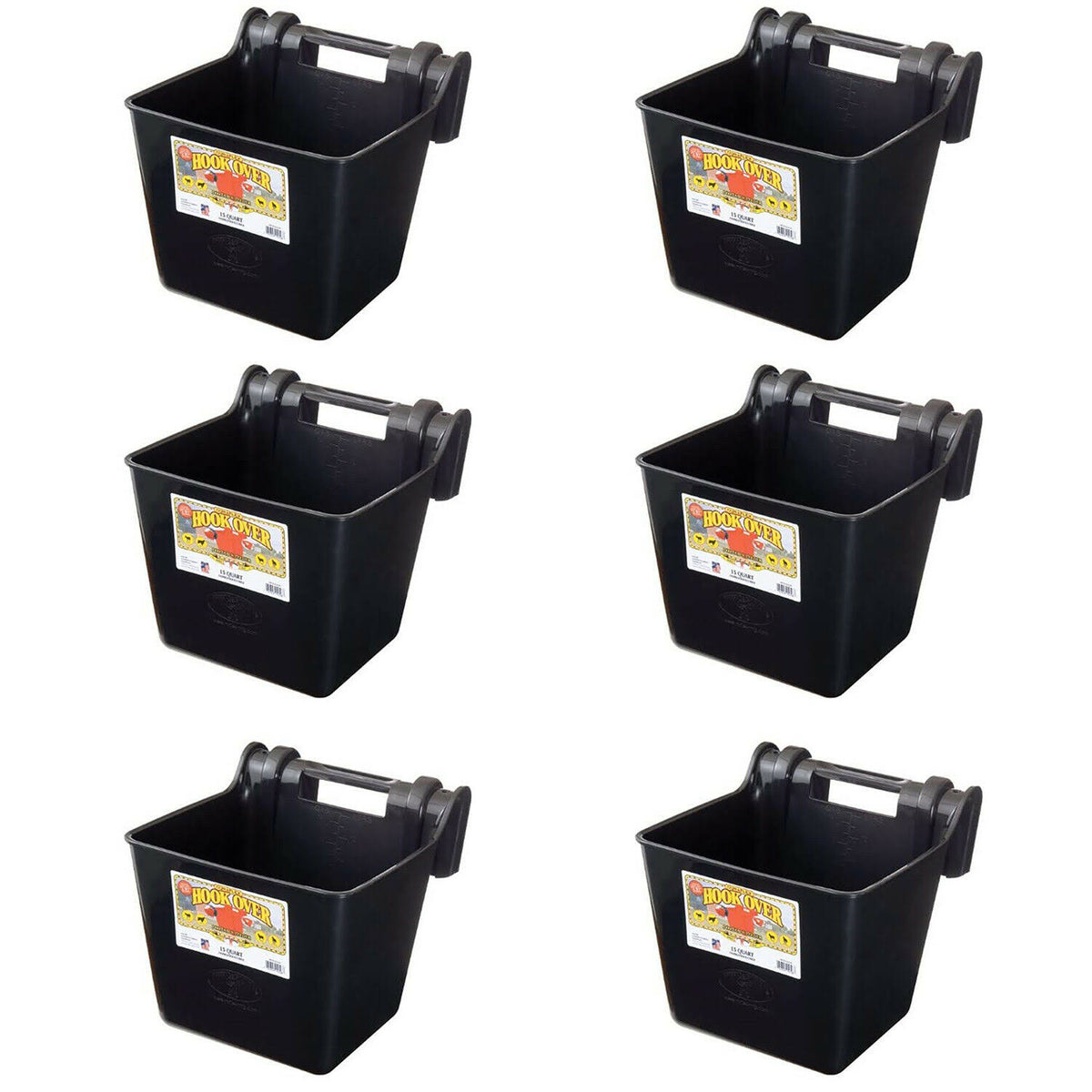 15 qt. Mountable Plastic Hook Feeder, Black (6 Pack) N787248