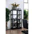 Black 5-Shelf Wood Curio Cabinet T612564