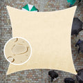 9.5' x 9.5' Beige Square Waterproof Sun Shade Sail V115657