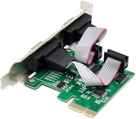 PCI-E 2-Port Dual DB9 Serial RS232 PCIe Adapter Card H298