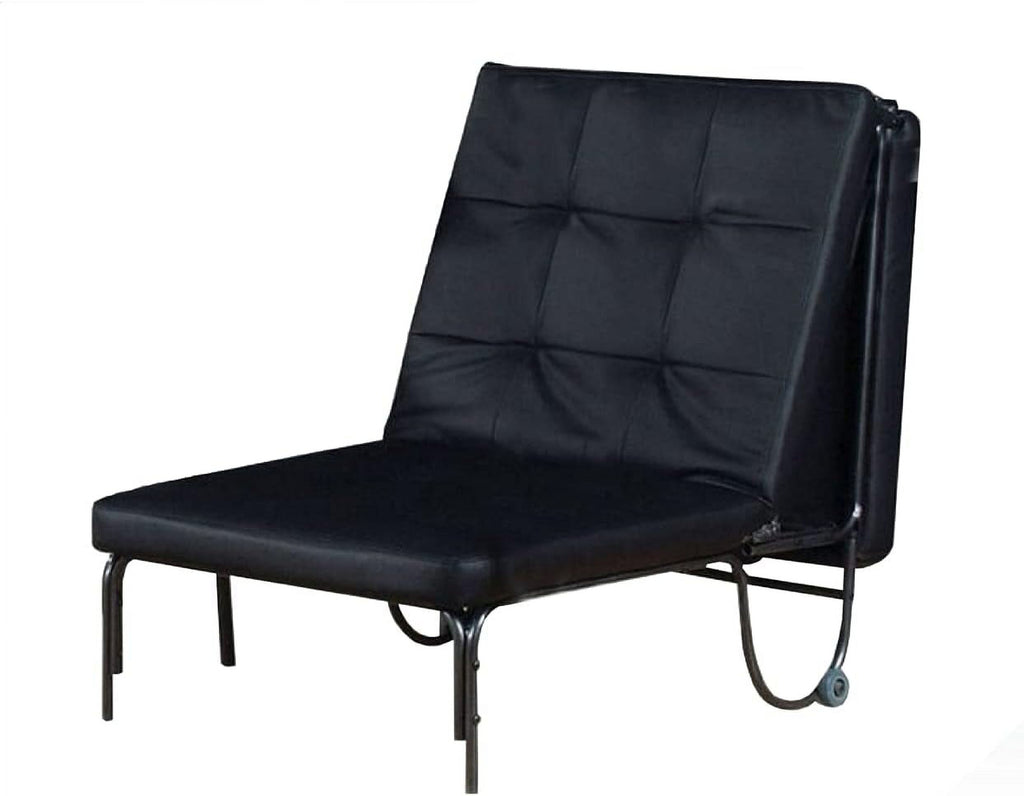 Silver And Black Futon Chair V625122