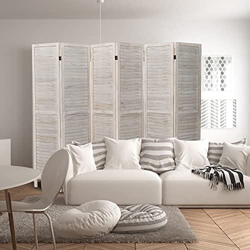 6 Panel Wood Room Divider (Beige) F88653