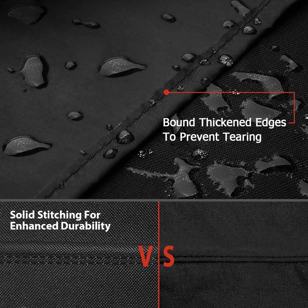 70 Inch 600D Heavy-Duty Water Proof Black Canvas BBQ Grill Cover Y969912