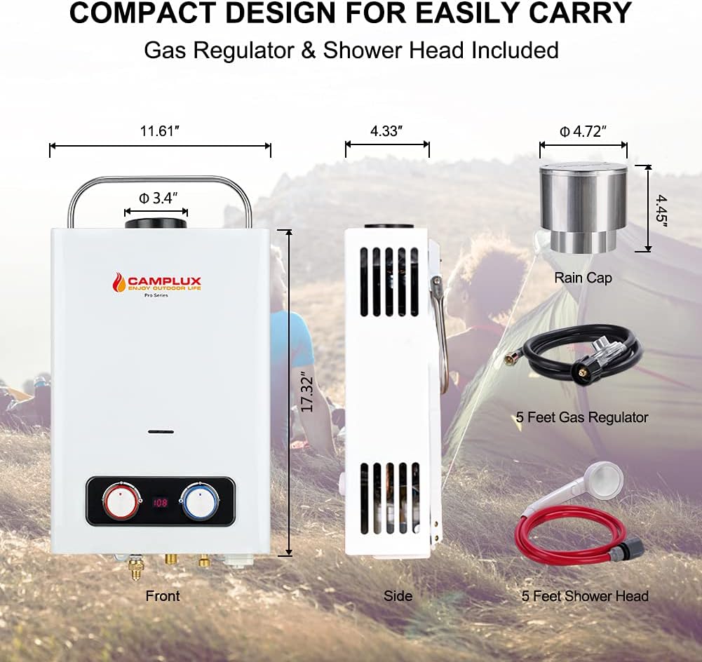 1.58 GPM Outdoor Propane Water Heater with S/S Rain Cap G766