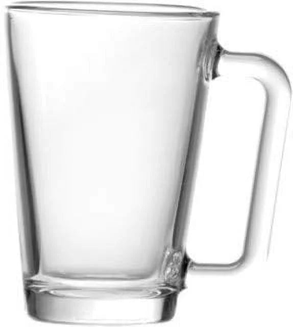 9 Ounce Glass Coffee Mugs, Microwave and Dishwasher Safe, Set of 12 Clear Glass Mugs A43688