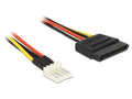 SATA 15Pin Male to Floppy 4 Power Cable U22153