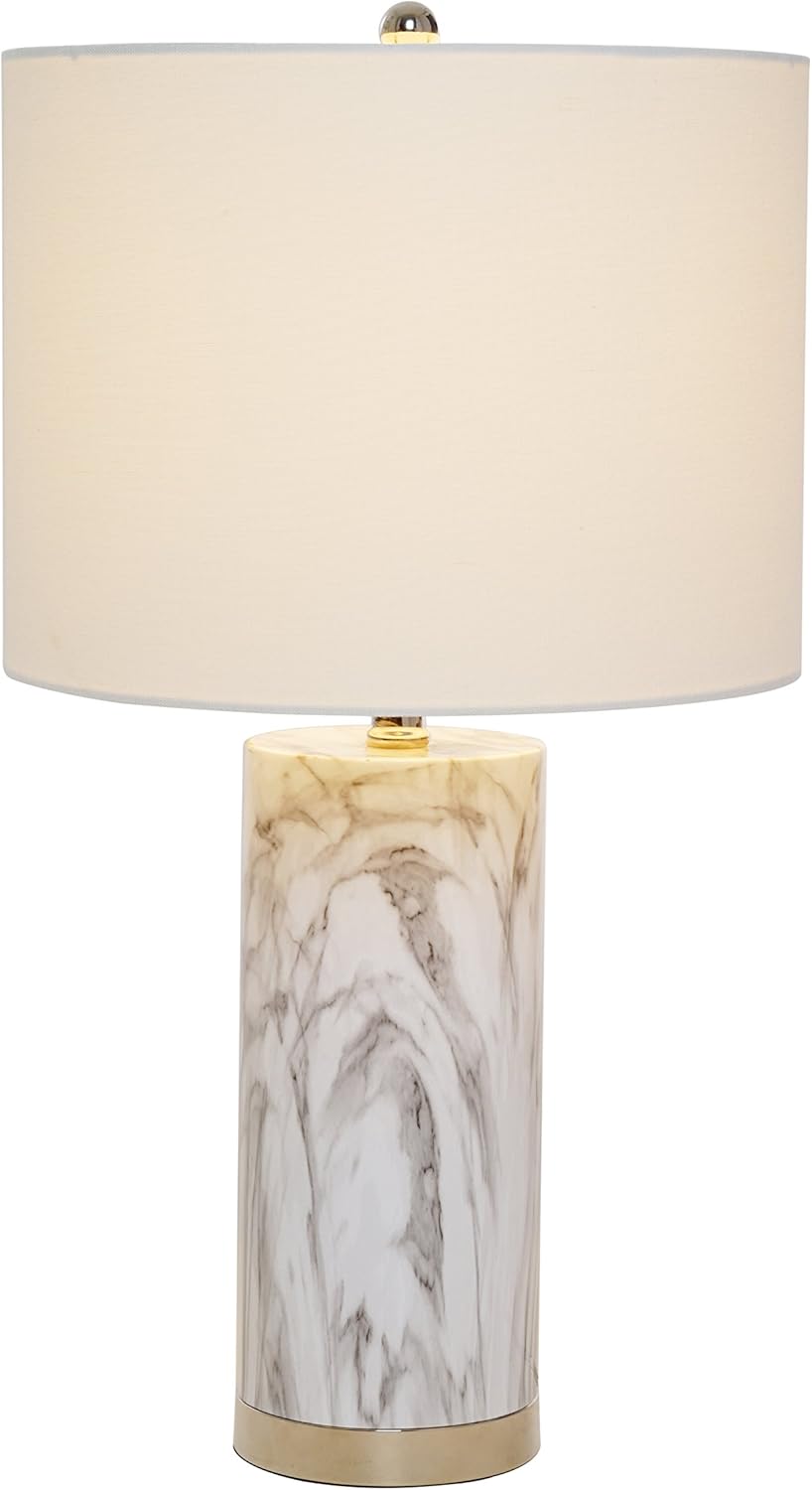 Modern Marble Table Lamp with Polished Nickel Accents Z7661
