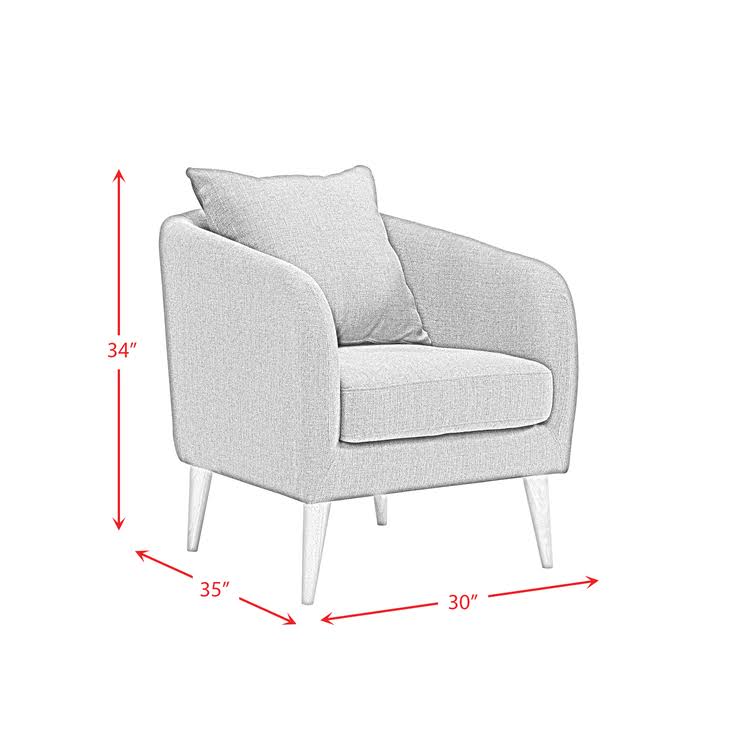 Green Accent Chair with Wooden Legs S2112