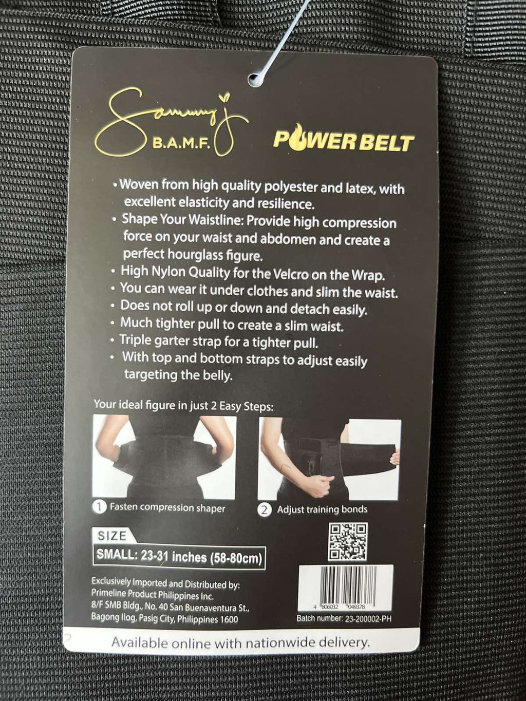 GOLD POWER SLIMMING BELT Large 40 - 47 Inches T2490
