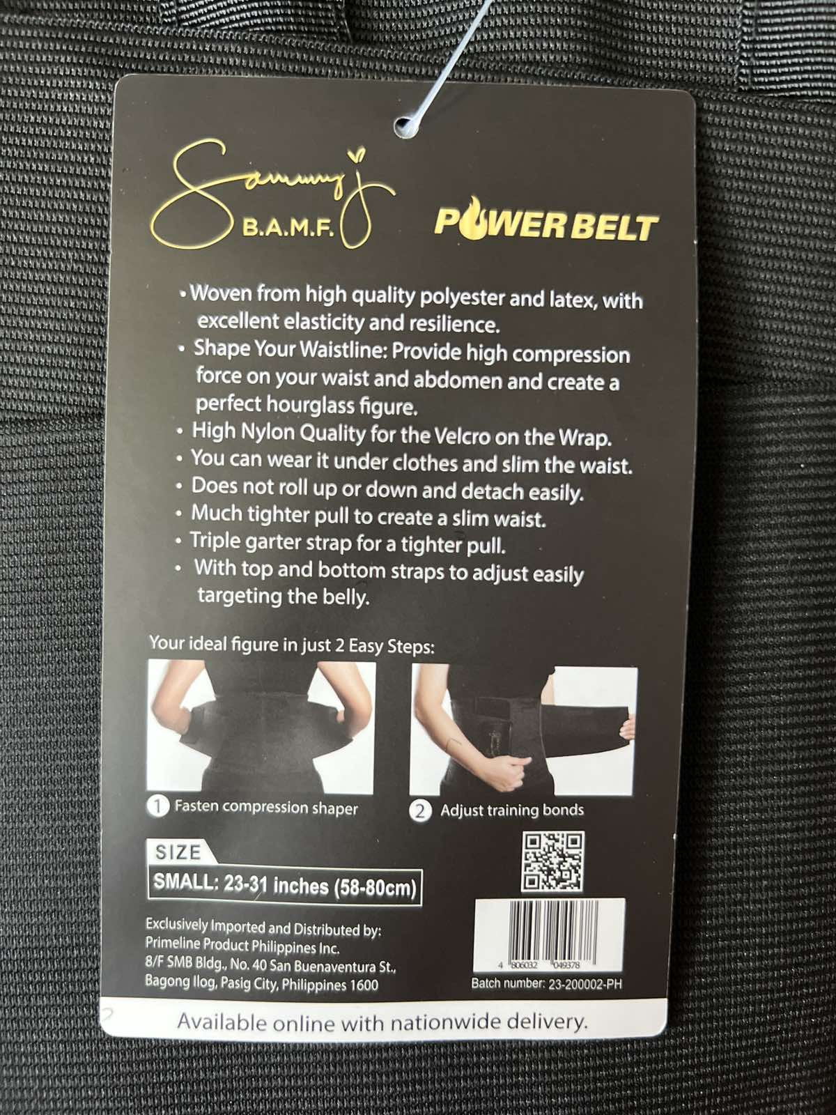 GOLD POWER SLIMMING BELT Large 40 - 47 Inches T2490