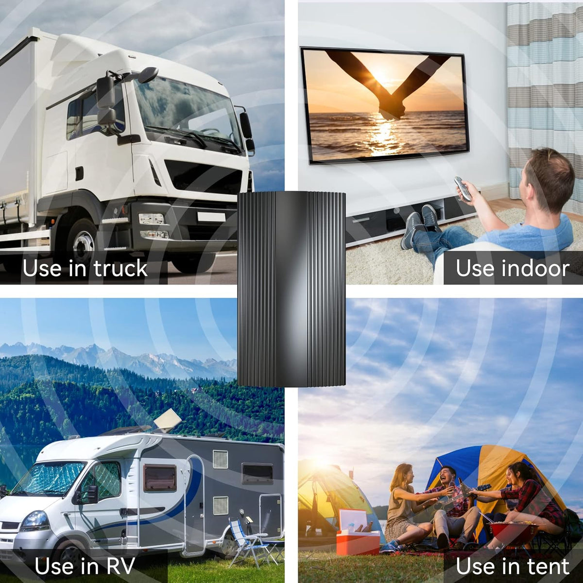 Digital TV Antenna 400 Miles Range Indoor Outdoor 4K 1080P HD with Amplifier Signal Booster E2865
