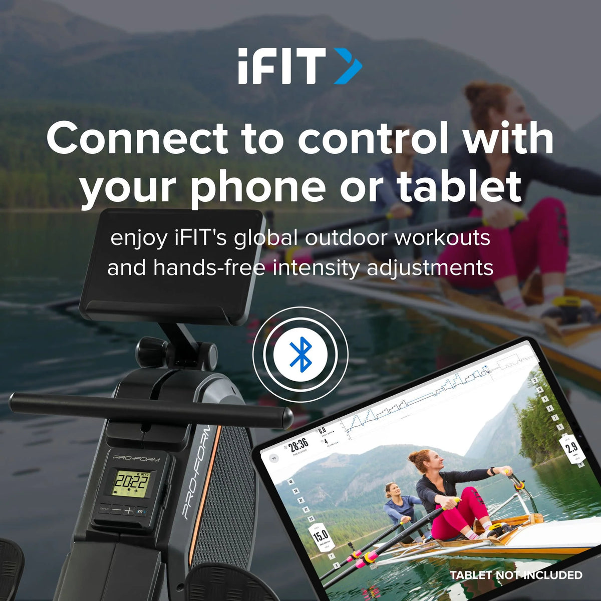 Rower with LCD Display and Tablet Holder K20430