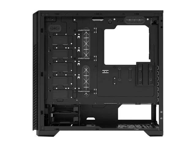 Satin Black ATX Mid Tower Case with Tempered Glass Panel Y613258