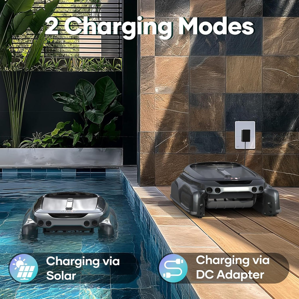 Robotic Pool Skimmer with Robotic Pool Cleaner W4826
