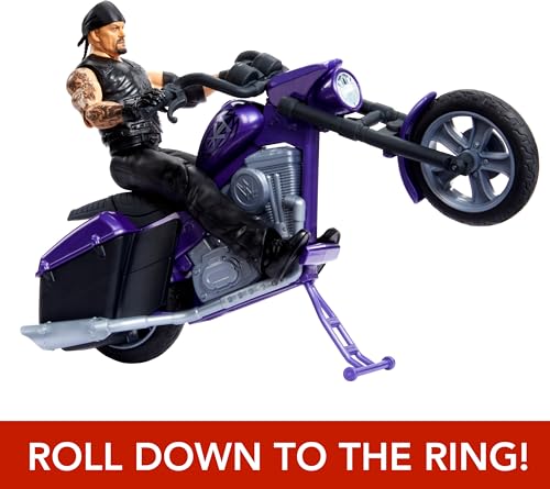 WWE Wrekkin' Slamcycle Vehicle & Figure Playset with Toy Motorcycle & Undertaker 6-inch Collectible G454341