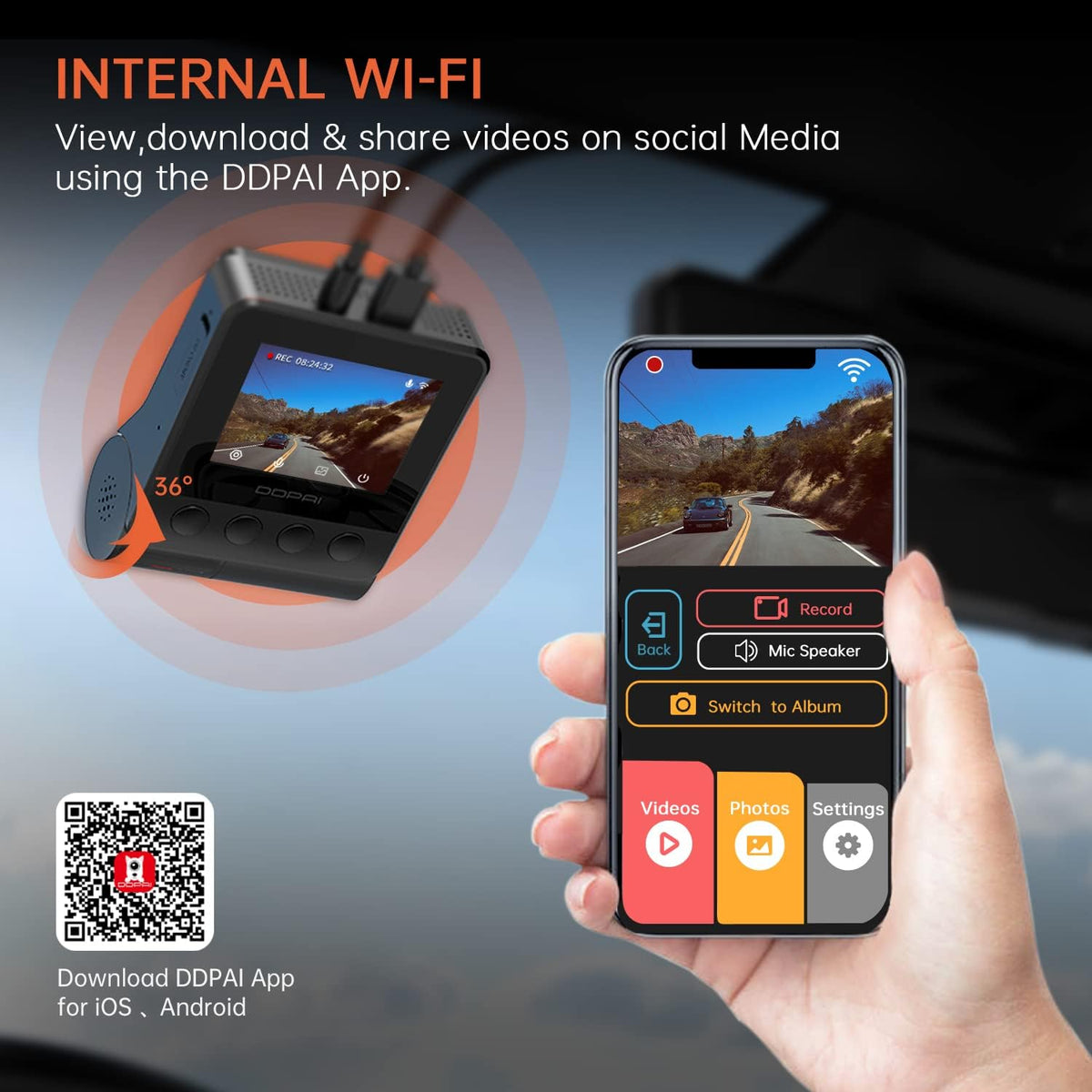 Car Dash Cam with Rear Cam Q773