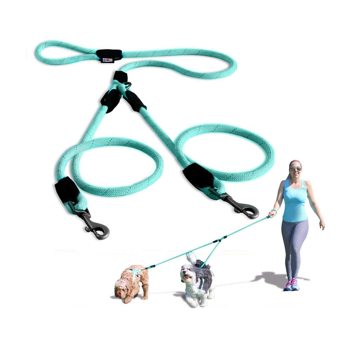 2 Reflective Rope Dog Leash E51577