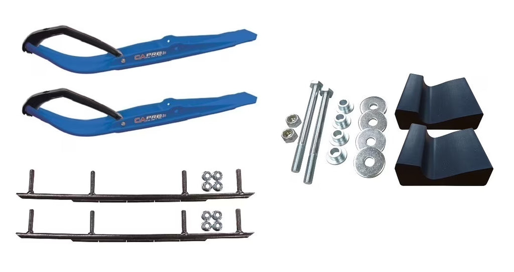 Blue Razor Snowmobile Skis with 10" Round Bars Complete Kit C61161