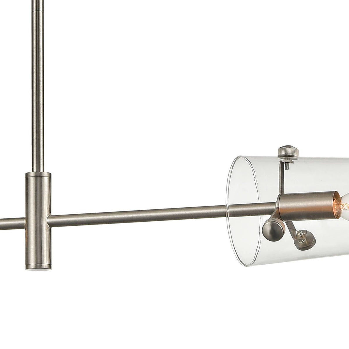2-Light Island Satin Nickel Clear Glass F884388