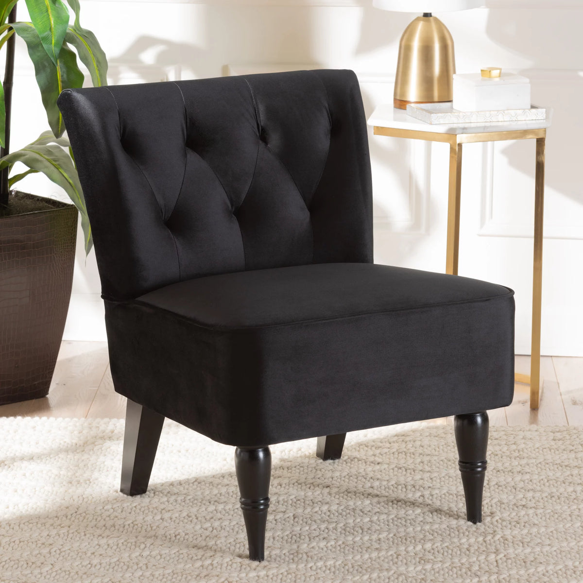 Black Slipper Chair I340904