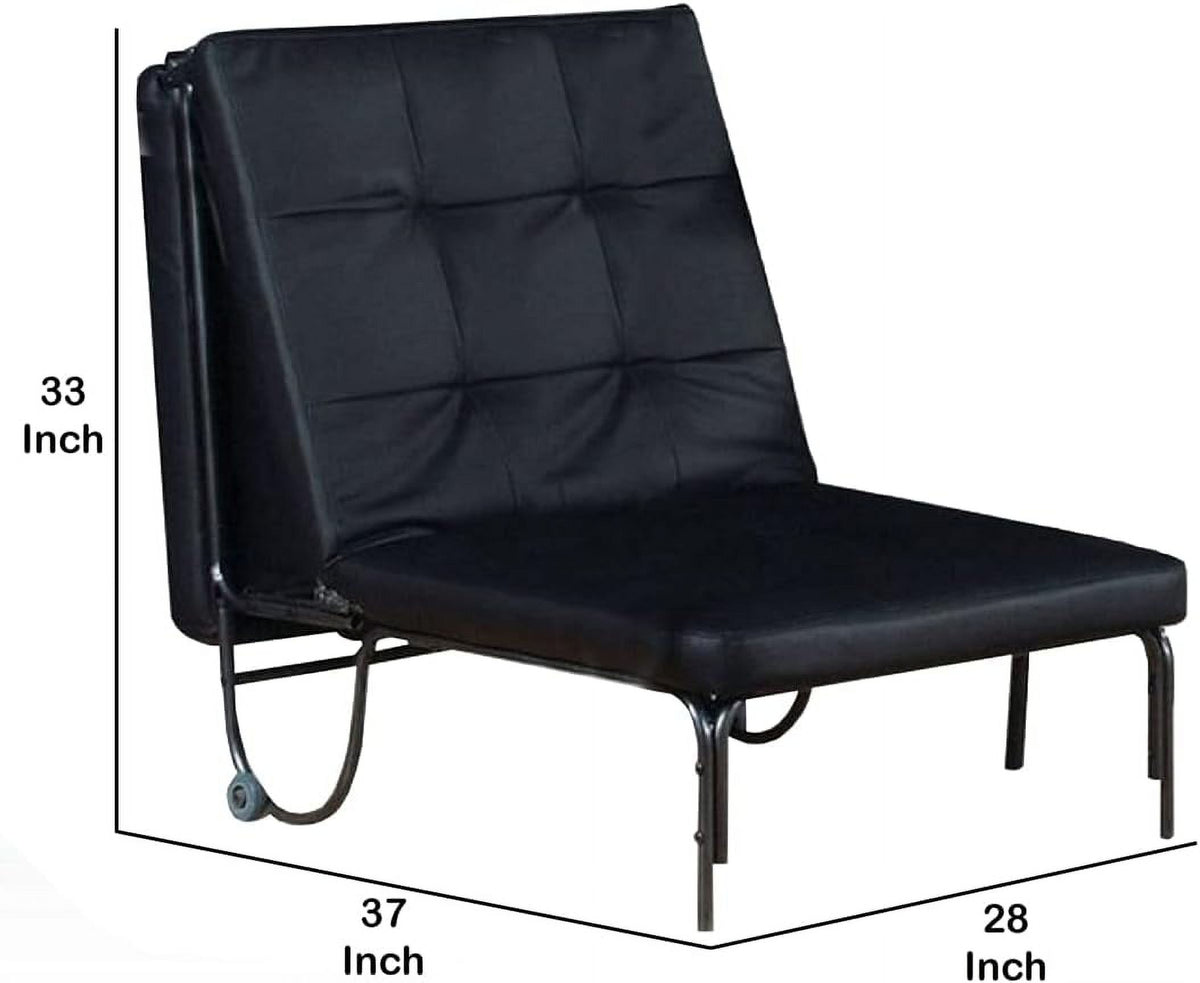 Silver And Black Futon Chair V625122
