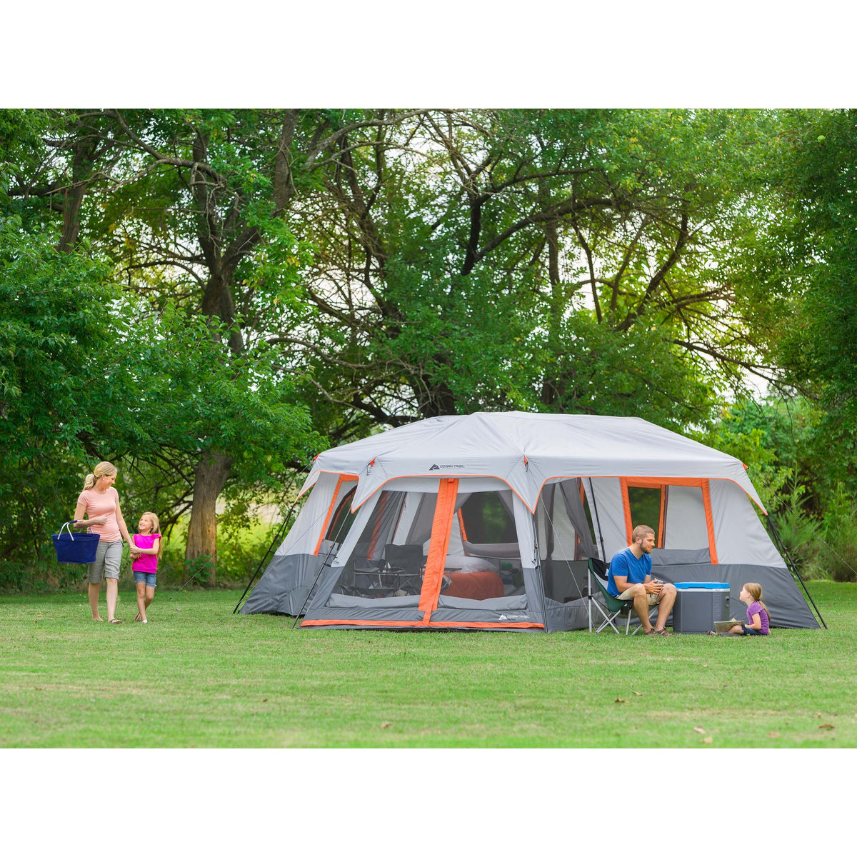 12-Person 3-Room Cabin Tent with Screen Room S86891