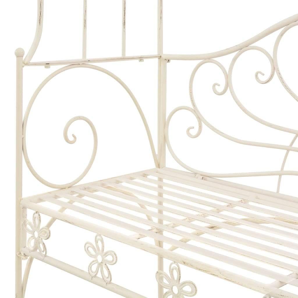 Antique Brown Iron Garden Bench G4522