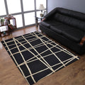 Hand Tufted Contemporary Wool Area Rug Black 5'x8' U77236
