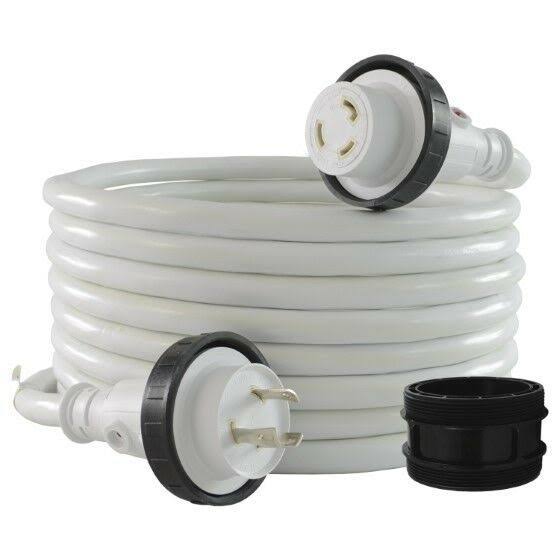 30 Amp Marine Shore Power Cordset with Light Indicator, 50-Feet L236963