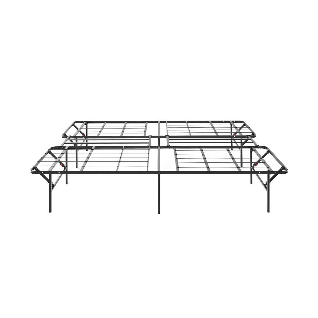 14 Convertible High Platform Metal Bed Frame, Twin/Full, Black Y8934